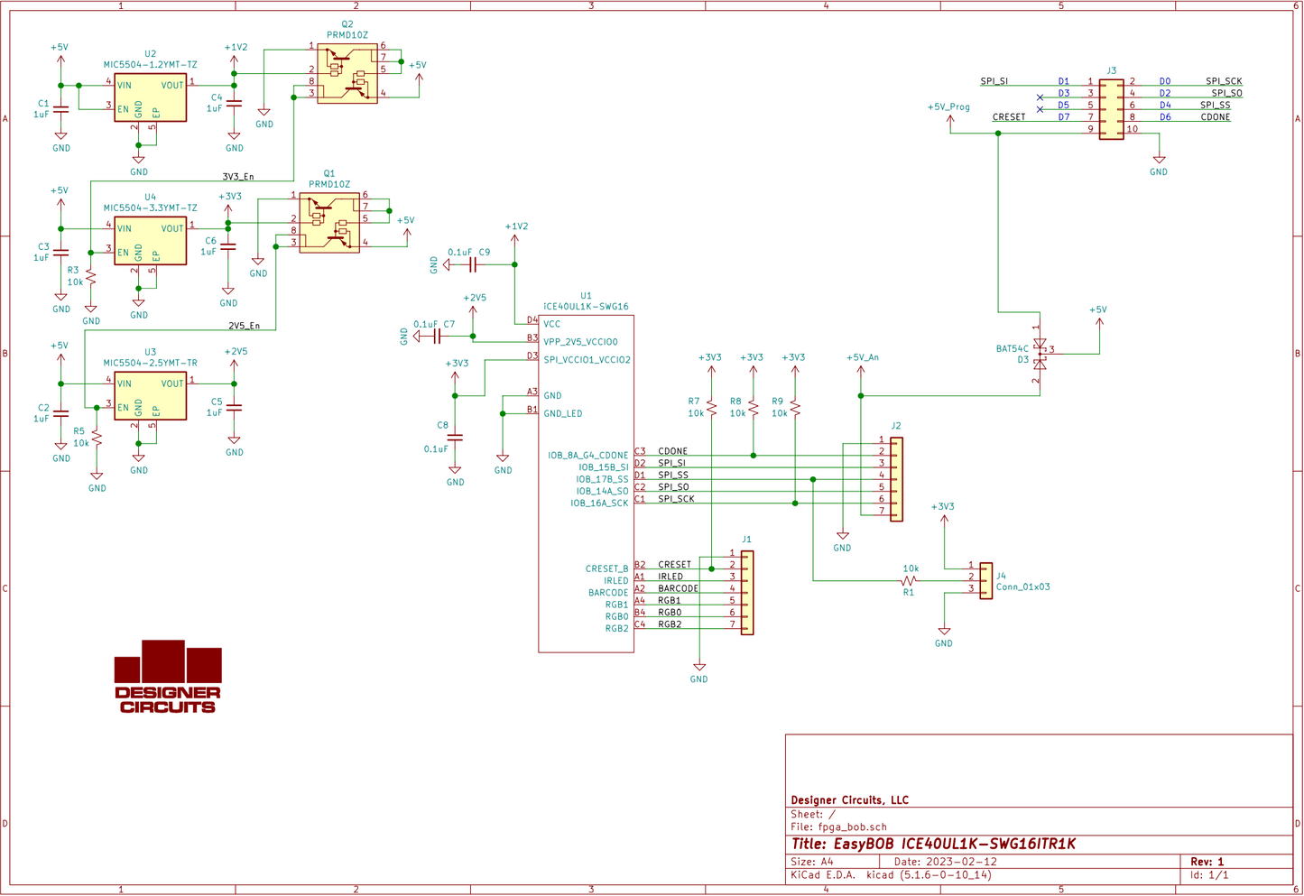 EasyBOB: ICE40UL1K-SWG16ITR1K development board